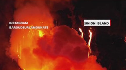 Volcano lava hits ocean, creating dangerous lava haze