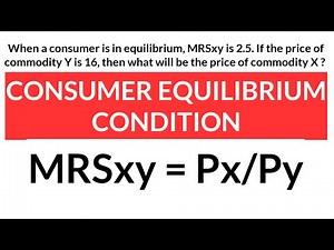 Consumer equilibrium condition Numerical #Economics