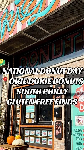 National Donut Day ! Gluten free version! Of course I stopped by Okie Dokie Donuts to feed my donut craving today! Check out their delicious donuts and amazing savory options. #nationaldonutday #glutenfree #glutenfreefood #donuts | Felicia Punzo