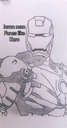 easy drawing for “Iron Man Sketch to Final Art | Marvel Edit ✨🛡️”