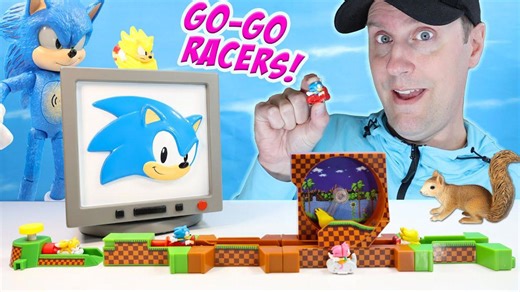 Sonic The Hedgehog Go-go Racers Track & Free Life Mystery Monitor Unboxing