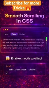 This 1 Line CSS Makes Scrolling Smooth 🤯 #shorts #shortsfeed #css #frontend #webdevelopment #viral