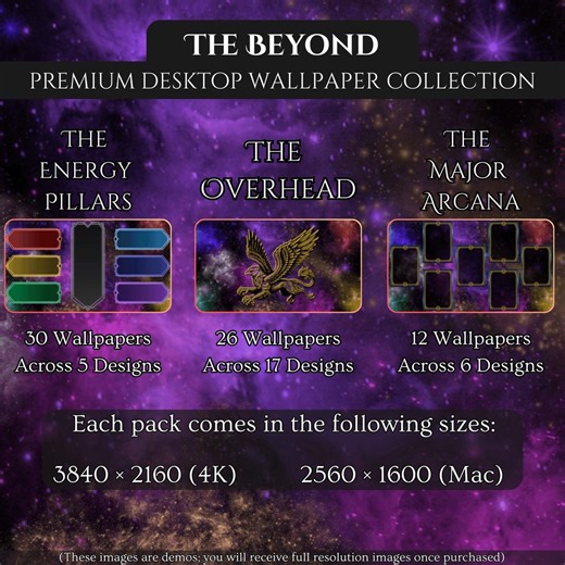 The Beyond Desktop Wallpaper Collection | 68 Arcane Fantasy Wallpapers - Etsy