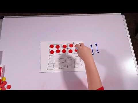 Making 11, 12, and 13 with double ten frames!