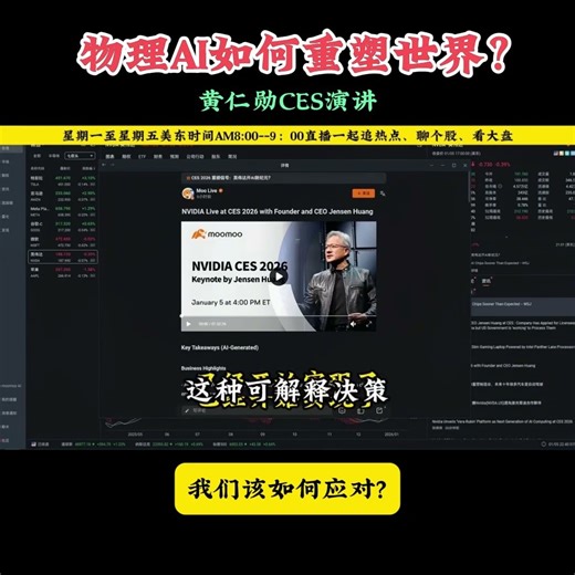 物理AI时代到来！黄仁勋：百万亿美元产业将被重构！英伟达Rubin平台算力提升5倍，成本降90%？