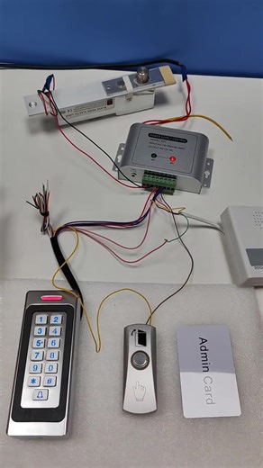 Metal Waterproof Access Control Keypad. connect Exit Button for in and Exit. fully connection wires. widely used for access control system!#accesscontrol #magneticlock #security #locks