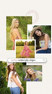 SAVE THIS FOR SPRING SENIOR PICS INSPO! Want your senior pic to FEEL like spring?!? 🌸 Here are 10 senior picture ideas for stunning spring senior pics: - natural locations full of greenery and natural wildflowers - sun hats made of natural materials - flower bouquets that complement your outfit - sun dresses that have tons of fabric with lots of movement - braided hair with messy wispies to frame your face - pastels in sherbet tones like lavender, lemon, and cotton candy - subtle floral prints 