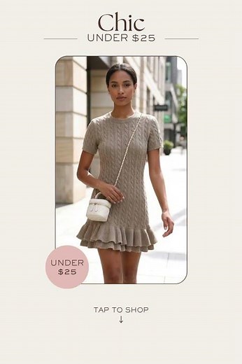 SHEIN Find: Retro Minimalist Knit Dress 🧶 #Shorts #SHEIN
