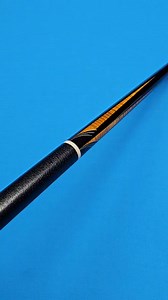 ❗️💥❗️ SOLD ❗️💥❗️ ♠️🔥♠️ NEW MCWORTER CUE ♠️🔥♠️ Here is an AWESOME design called " Point Interrupted " by the Hall of Fame Cuemaker from California! 🔥Gabon 🇬🇦 Ebony front & back! Very sexy! 🔥 A total of 10 points up & down! These unique design points are made from Curly Maple that was stabilized w/ Gold resin! The color looks total sick! Each of the points of course boast the signature Jerry McWorter silver work! What a great extra touch! A black leather wrap separates the front & back of 