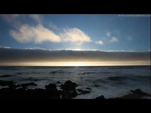 (Nature Relaxation Video) Pebble Beach Sunset - Carmel, California - 1080p HD Just Nature Sounds