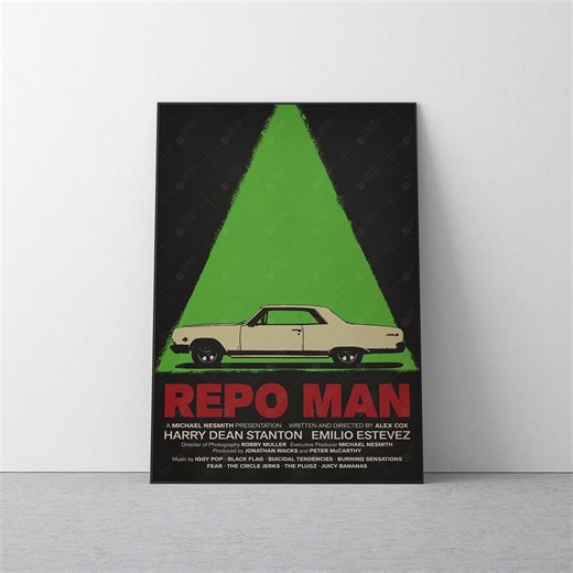 Repo Man Movie Poster | 80s Punk Film Art Print - Etsy