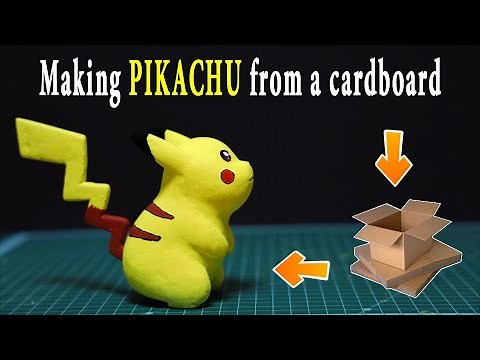 Making PIKACHU from a cardboard | DIY pokemon | Tín DIY
