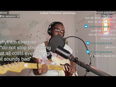 [stream archive] 1h guitar practice, leetcode lazy heap, my first twitch follower 🥺