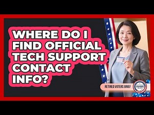 Where Do I Find Official Tech Support Contact Info?