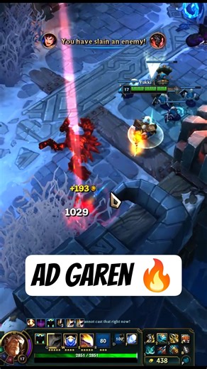 AD Garen is Underrated! 🔥💯 | LOL Moments | #shorts #leagueoflegends #highlights #gaming