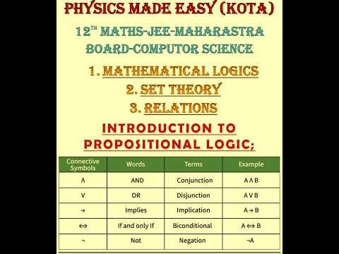 Introduction to mathematical logic; truth table logic; relation in discrete math; set theory basics;