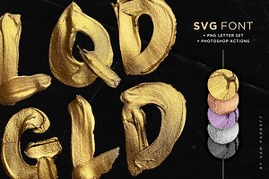 Liquid Gold SVG Font   Actions, a Font by Sam Parrett