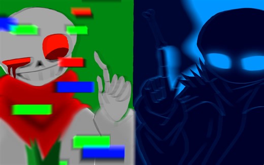 [undertale动画]fatal error sans vs nightmare mode sans重置完整版
