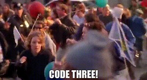 Code three!