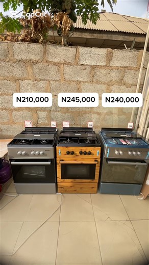 Upgrade and complete your kitchen space with any of these Maxi 60x60 standing gas cookers with different features Maxi 60x60 gas cooker 4 gas burners - N210,000 Maxi 60x60 gas cooker wooden 3 gas burners 1 hot plate - N245,000 Maxi 60x60 gas cooker Basic 3 gas burners 1 electric hot plate - N240,000 #gascooker #maxi #business #electronics #kubwa