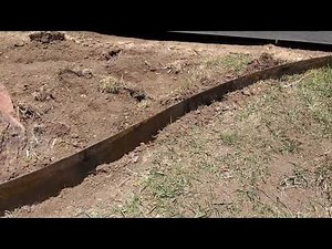 Coreten garden edging