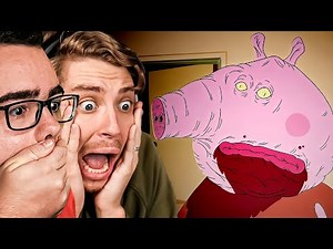 My FRIEND Reacting to PEPPA PIG NIGHTMARE!