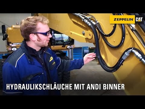 Hydraulikschläuche an Baumaschinen mit Andi Binner / Zeppelin Winterservice Folge 2