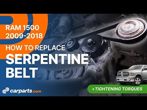 How to replace the Serpentine belt 2009-2018 Dodge RAM 1500 🛻