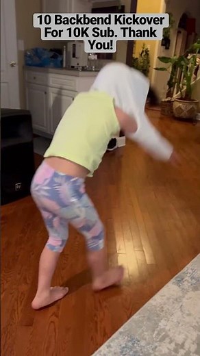 10 Backbend Kickover For 10K Sub. Thank You! Phina Celebrate With Gymnastics. #backbend #shorts