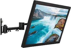 Mount-It! Full Motion TV Wall Mount Bracket for 13-42” Screens – 18" Articulating Arm, Quick Release Plate, Tilt Swivel Rotate, Anti-Theft Lock, Single Stud Install, Supports 44 lbs, VESA 75–200