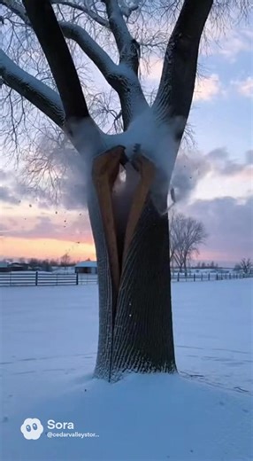 ⚠️ EXTREME COLD CAN DO WEIRD THINGS ⚠️ As temperatures crash well below zero, you may hear loud bangs, cracks, or booms outside. No, it’s not transformers blowing or anything exploding. 👉 It can actually be trees splitting. When extreme cold hits fast, the moisture and sap inside a tree can freeze and expand. That rapid expansion can cause the trunk or large limbs to crack suddenly, sometimes loud enough to sound like a gunshot. 📍 Most likely during: • Rapid temperature drops • Subzero air set