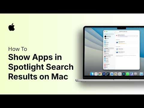 How to Show Apps in Spotlight Search Results on Mac