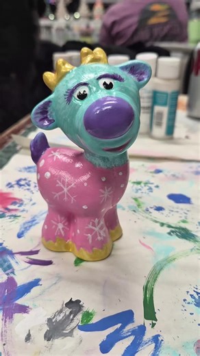 #ceramics #paintandtake #reindeer #daphne #jammies