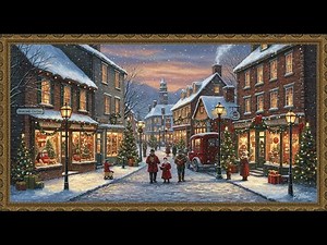 Frame TV Art - Frame Art TV with Music: A Grand Christmas Journey Snowfall, Carols, and the Northern