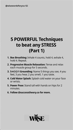 5 Powerful Techniques To Beat Any Stress 💆‍♂️💪