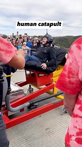 human catapult! #basejump#bridge#jump | People Are Awesome