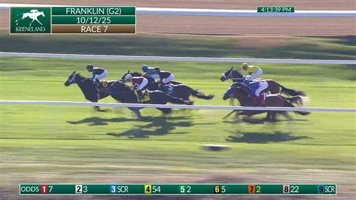 Watch the full replay as TIME TO DAZZLE moves up the rail to take the Franklin (G2)! | Keeneland