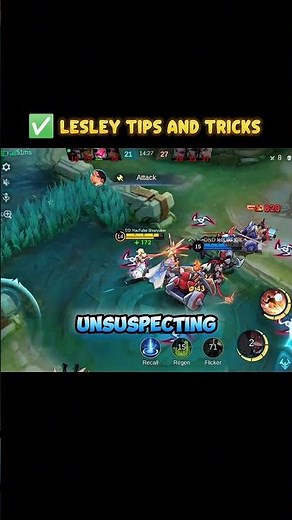 ✅ Lesley tips and tricks #MLBBcreator #mobilelegends #lesley