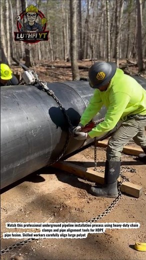 Heavy Duty HDPE Pipe Alignment & Fusion Process | Underground Pipeline Installation