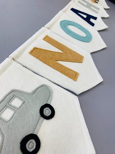 Boys Name Banner - Personalised Bunting - Nursery Decor - Felt Banner - Party Decor - Boys Bunting - Birthday Decor - Birthday Banner - Felt - Etsy