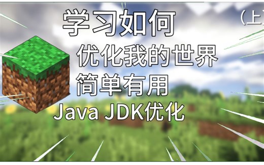 JavaJDK优化提升游戏性能：我的世界简单的优化[无网盘内含链接]（上）