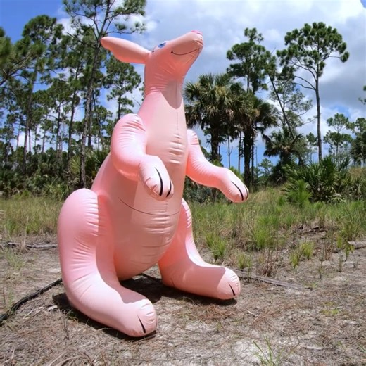 Inflatable Pink Kangaroo Toy from Horseplay Toys