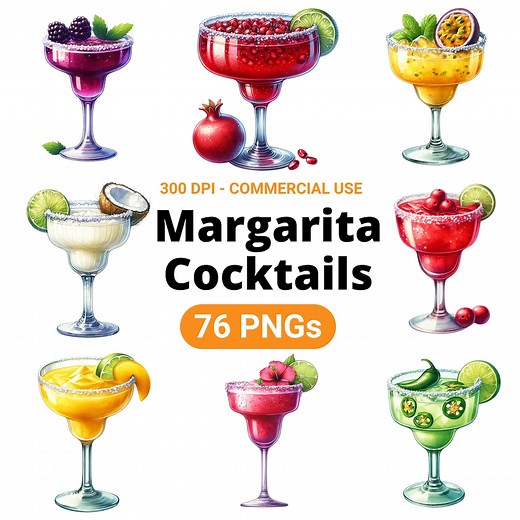 Margarita Cocktail Clipart Bundle, Set of 76, Margarita PNG, Margarita Cuteness, Margarita Artful, Cocktail Pngs, Summer Cocktails, 300 DPI - Etsy