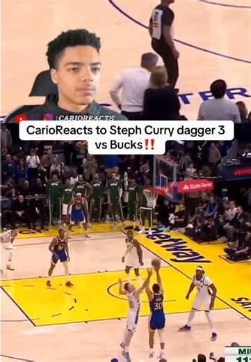 Curry sends Bucks home after late 3 #NBA #warriors #stephcurry #reaction #rage