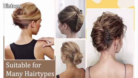 French Hair Pin, 8 PCS Black Hair Pins for Women Metal Hair Side Combs, French Pins Hair, U Shaped Hair Pins for Buns Updos, French Pins Hair Stick Pin Hair Combs for Styling Hairpin Hair Accessories