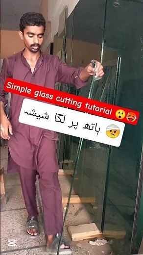 How a pro cut's glass~satisfying glass cutting video #shorts #viral