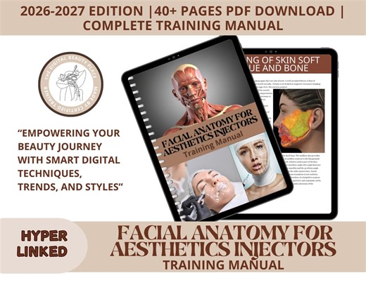 Facial Anatomy for Aesthetics Injectors Training Manual (PDF Ebook) 2026 Edition - Etsy