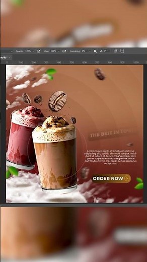 Cafe Poster Design in Photoshop | Professional Coffee Ad Poster Tutorial #CafePoster