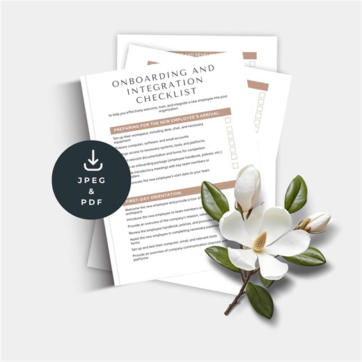Employee Onboarding and Integration Checklist Printable PDF, New Hire Training Guide, Workplace Orientation and HR Planning Sheet - Etsy UK