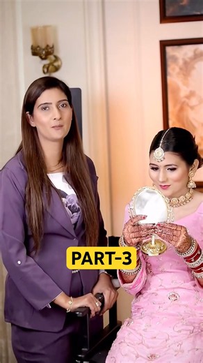 Princess Bridal Reveal Part 3 👑✨ | Makeup Artist Ludhiana | Anand Karaj Bride #shorts